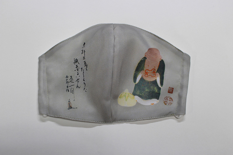 プロフ必読‼︎ ハンドメイドマスク　絵画風の花柄　サイズ・型対応可能です☺︎ 伊藤若冲マスク 日本画 動植綵絵 動物 犬 鳥 花 布マスク 手作りマスク