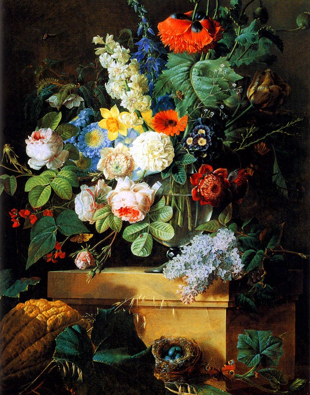 2.ガラスの花瓶の花