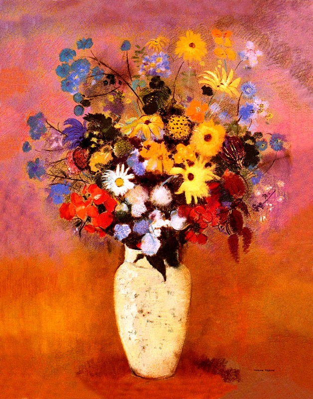 3.白い花びんと花