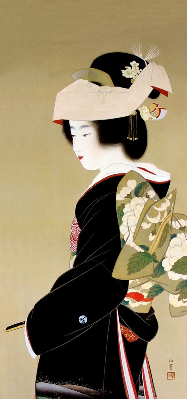 タペストリー30cm×65cm 上村松園(No.21~32) 不織布和紙風