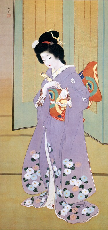 タペストリー30cm×65cm 上村松園(No.21~32) 不織布和紙風