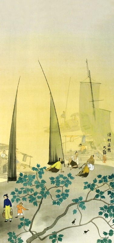 56.瀟湘八景・漁村返照