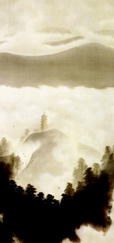 61.瀟湘八景・烟寺晩鐘