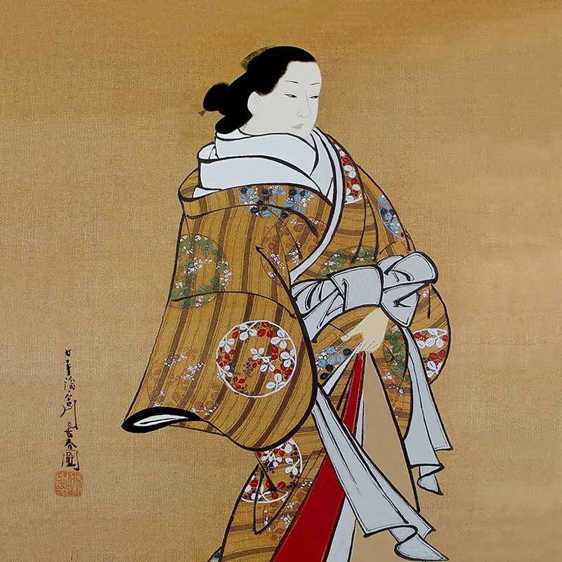 コースター(3枚同柄セット) 宮川長春 1種 マイクロファイバー製