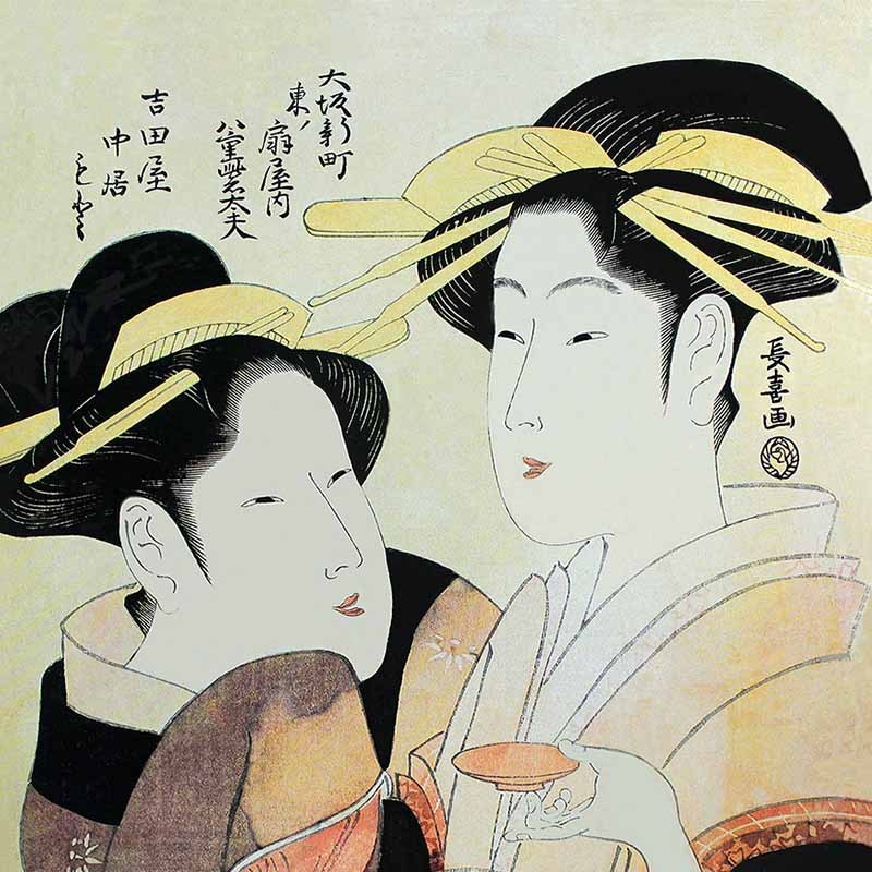 コースター(3枚同柄セット) 栄松斎長喜 5種 マイクロファイバー製