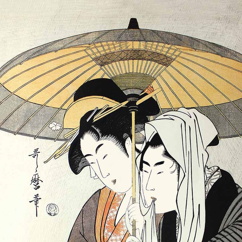 ハンカチ 喜多川歌麿 (No.20~NO.40) マイクロファイバー製