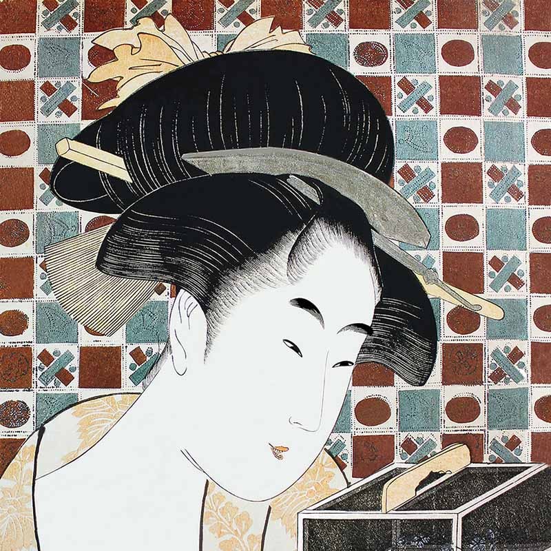 ハンカチ 喜多川歌麿 (No.20~NO.40) マイクロファイバー製