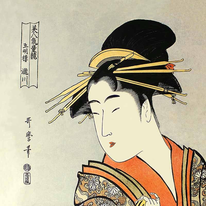 ハンカチ 喜多川歌麿 (No.20~NO.40) マイクロファイバー製