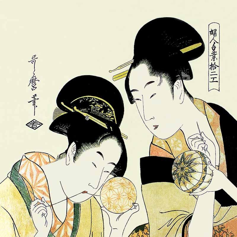 ハンカチ 喜多川歌麿 (No.20~NO.40) マイクロファイバー製