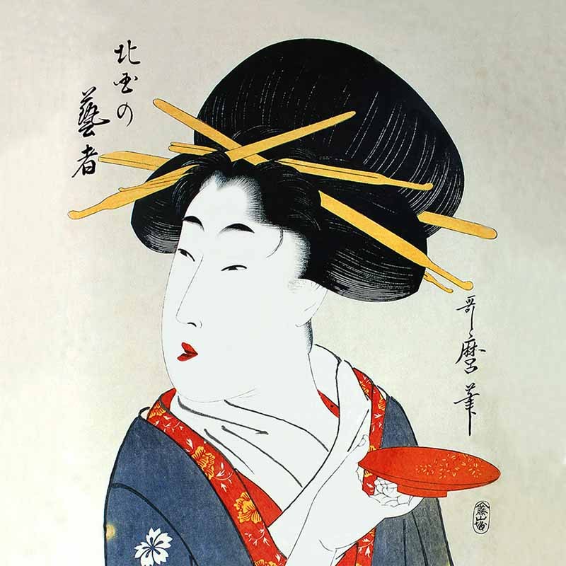 ハンカチ 喜多川歌麿 (No.20~NO.40) マイクロファイバー製