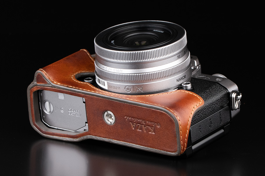 大切な Kaza ハーフレザーケース Fc専用 Z Nikon カメラケース カラー ピュアブラック Control Costes Com