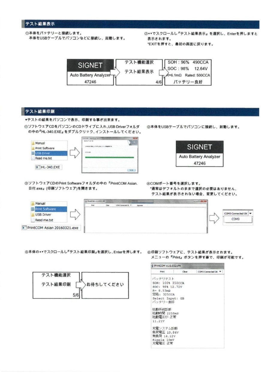 シグネット/SIGNET 47246 バッテリーアナライザー (12V専用) 新着