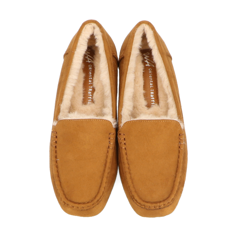 WA ORiental TRaffic ムートン モカシン レディース フラット ぺたんこ