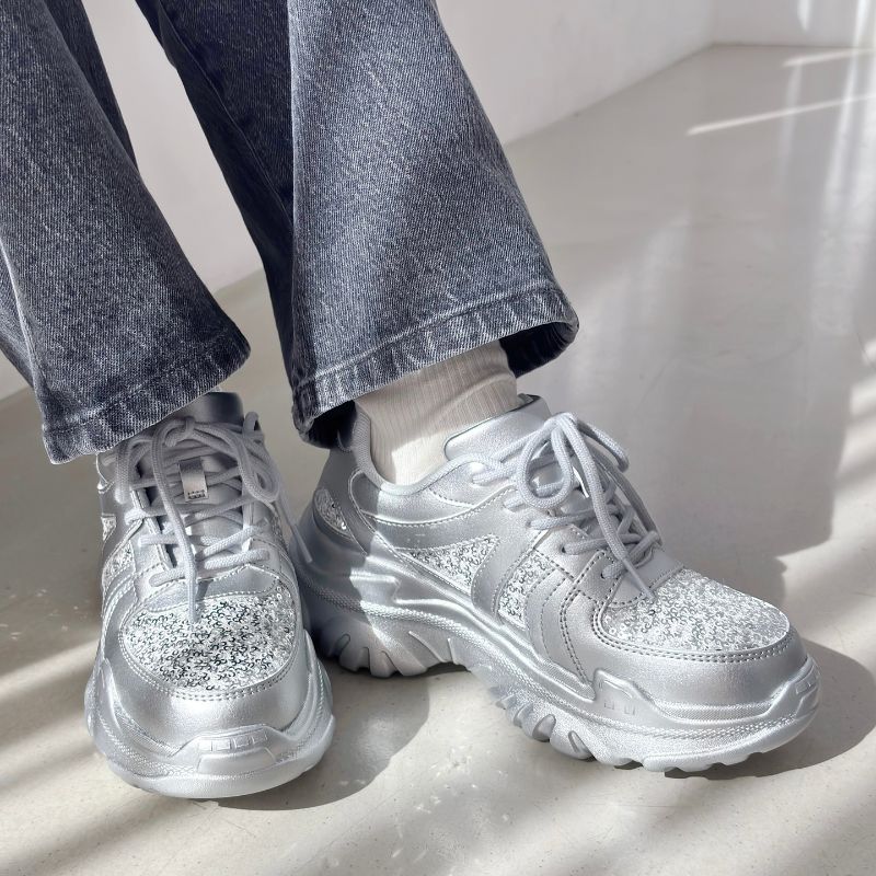 シルバー スポーティー 厚底スニーカー ORTR（オーアールティーアール） オリエンタルトラフィック レディース