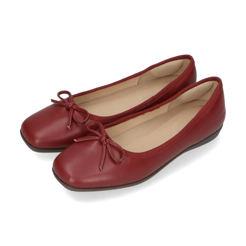 【未使用品】 Y's Red Lable パンプス バレエシューズ 23cm相当 レイン対応】3cmヒール バレエシューズ （レッド エナメル） -Emma