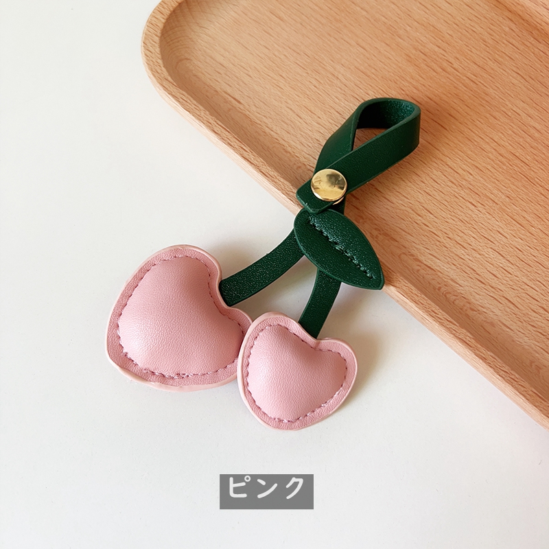 バッグチャーム ダックスフントチャーム さくらんぼ レザー 皮 バッグ に  アクセサリー チャームロデオ バッグチャーム  おしゃれ かわいい バックチャーム |  | 02