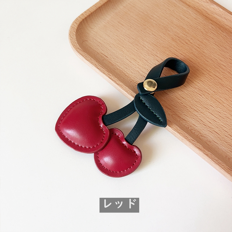 バッグチャーム ダックスフントチャーム さくらんぼ レザー 皮 バッグ に  アクセサリー チャームロデオ バッグチャーム  おしゃれ かわいい バックチャーム |  | 01
