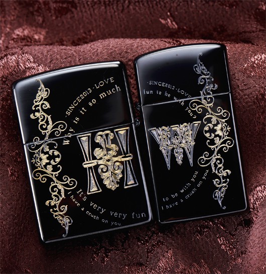 ZIPPO ジッポ 彫刻 オリジナル ライター 名入れ 名前入り ブラック