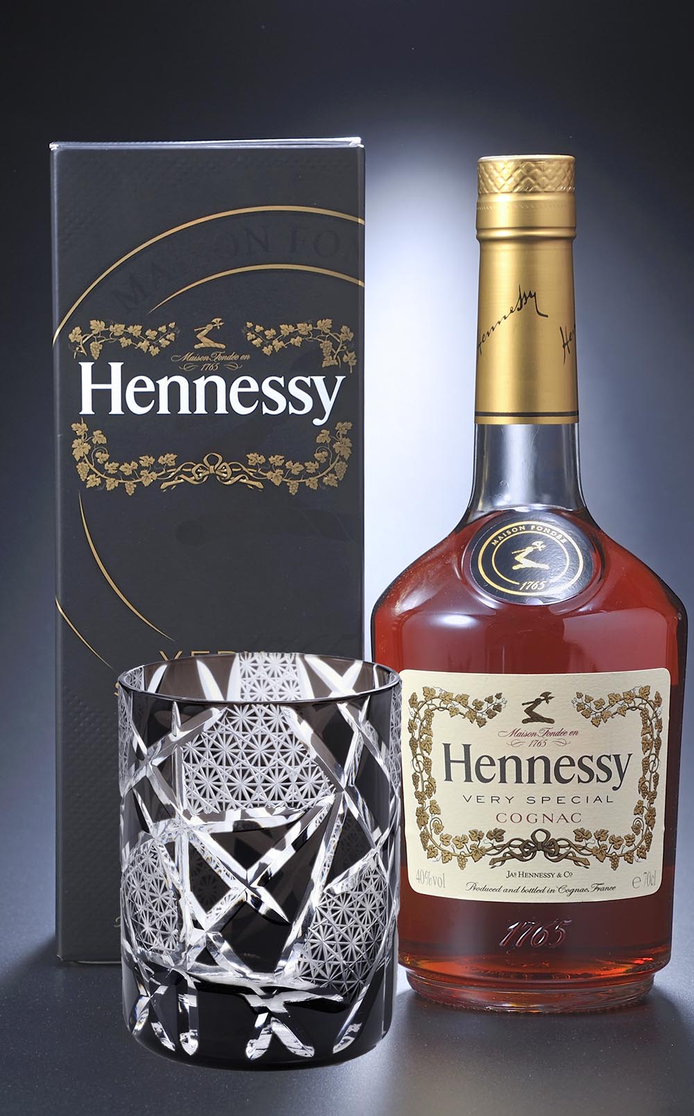 名入れ 彫刻 酒セット ブランデー 切子 正規品 コニャック Hennessy 