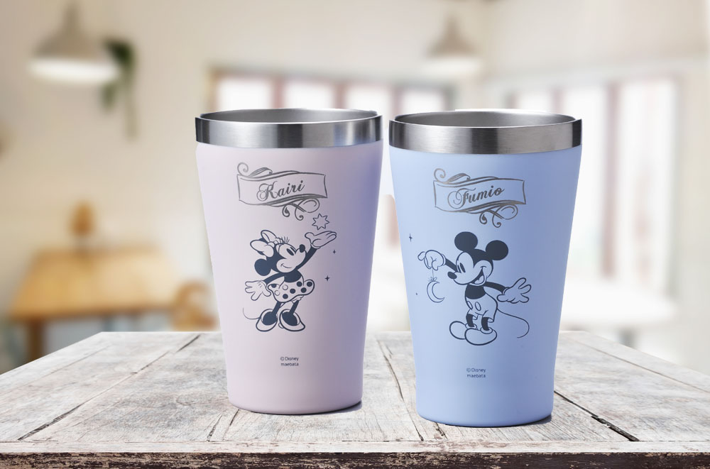 名入れ ギフト LXX ペアタンブラーセット ディズニー Disney パステル