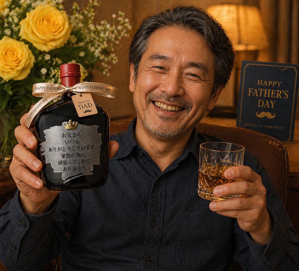 サントリーウイスキー オールド 父の日 名入れ ギフト SXX デコボトル