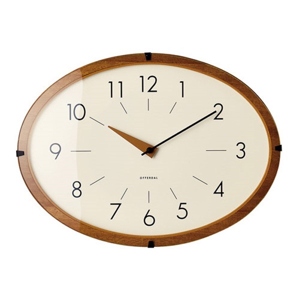 電波時計 おしゃれ 掛け時計 マールシュ 壁掛け時計 木製 オーバル 楕円 大きい数字 見やすい時計 Cl 3352 オリジ 通販 Yahoo ショッピング