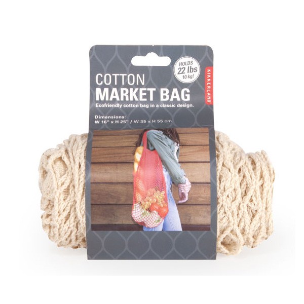 Kikkerland cotton best sale market bag