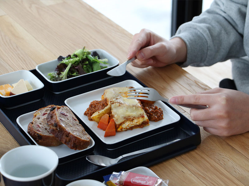 機内食器 機内食 飛行機 お皿 皿 サラダ皿 長角皿 アップグレード 