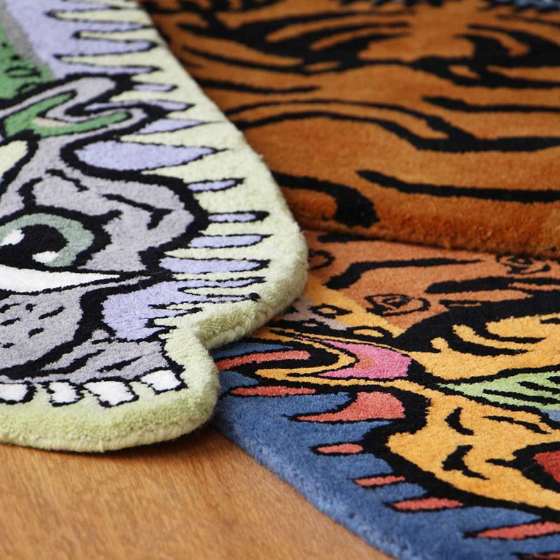 SAPEur TIBETAN TIGER RUG サプール ラグ グレー チベタンタイガーラグ H2-75 
