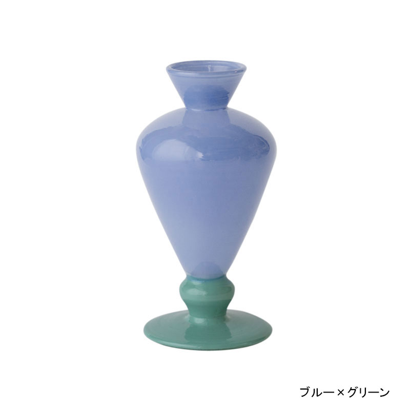 amabro アマブロ ミニ ベース ツートーン 一輪挿し 花瓶 小さい 卓上 ミルクガラス オブジェ インテリア おしゃれ かわいい 北欧風