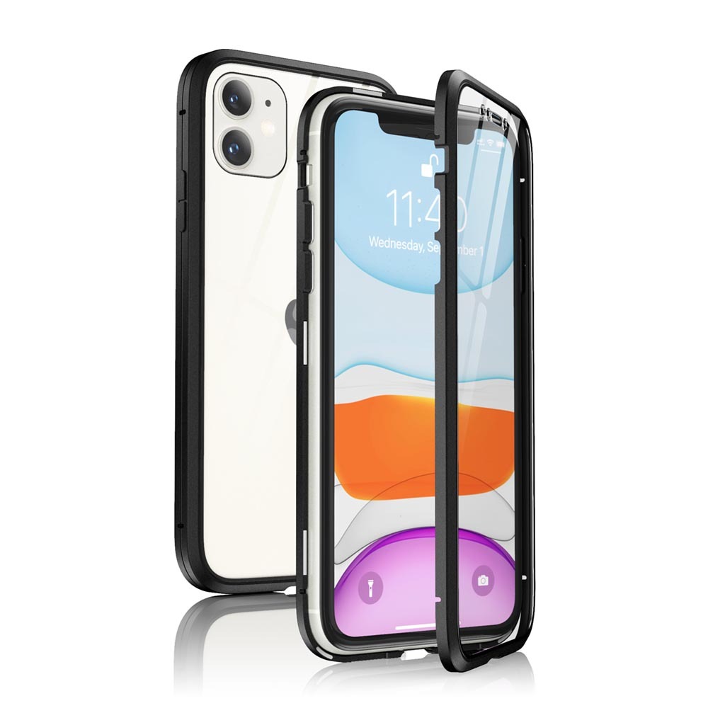iPhone ケース iPhone SE (第三世代/第二世代) バンパー iPhone13 Pro Max 12 11 XR Xs SE3 SE2 8 7 マグネット アルミ バンパー カバー 第3 第2世代 ブラック | ブランド登録なし | 08