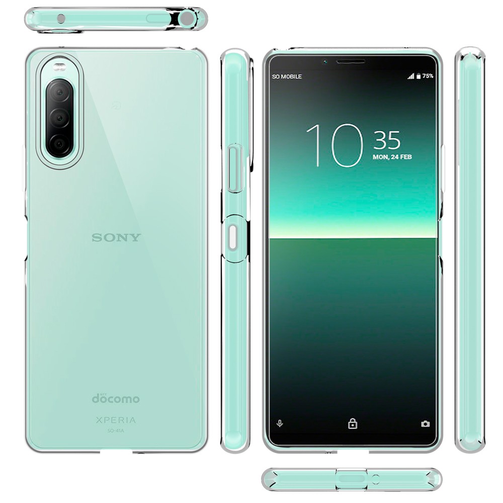 Xperia 10 II ケース カバー SOV43 SO-41A 透明 クリアケース 薄くて