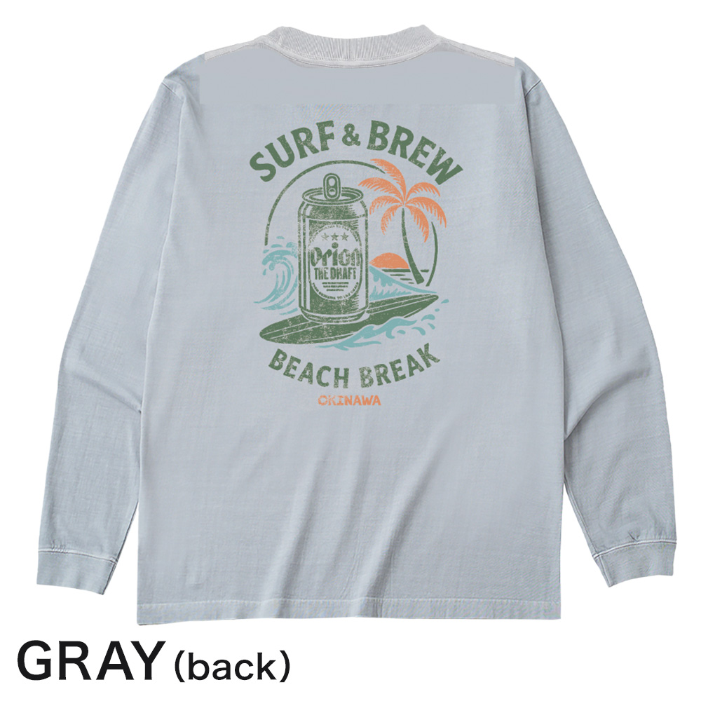オリオンビール ロングスリーブTシャツ SURF&BREW GRAY BLACK グッズ