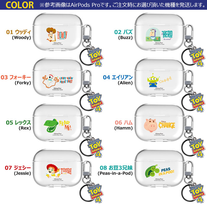 最旬ダウンDisney Toy Story Case AirPods ケース (Pro) Typo カバー プロ Clear エアーポッズ 収納  イヤホン、ヘッドホン