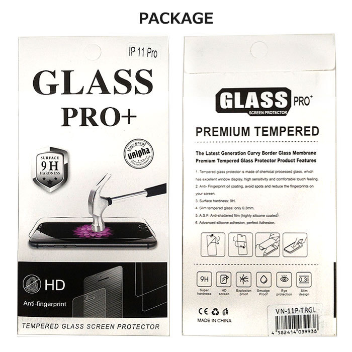 並行輸入品】 unipha Glass Pro+ 強化ガラス 液晶保護フィルム iPhone