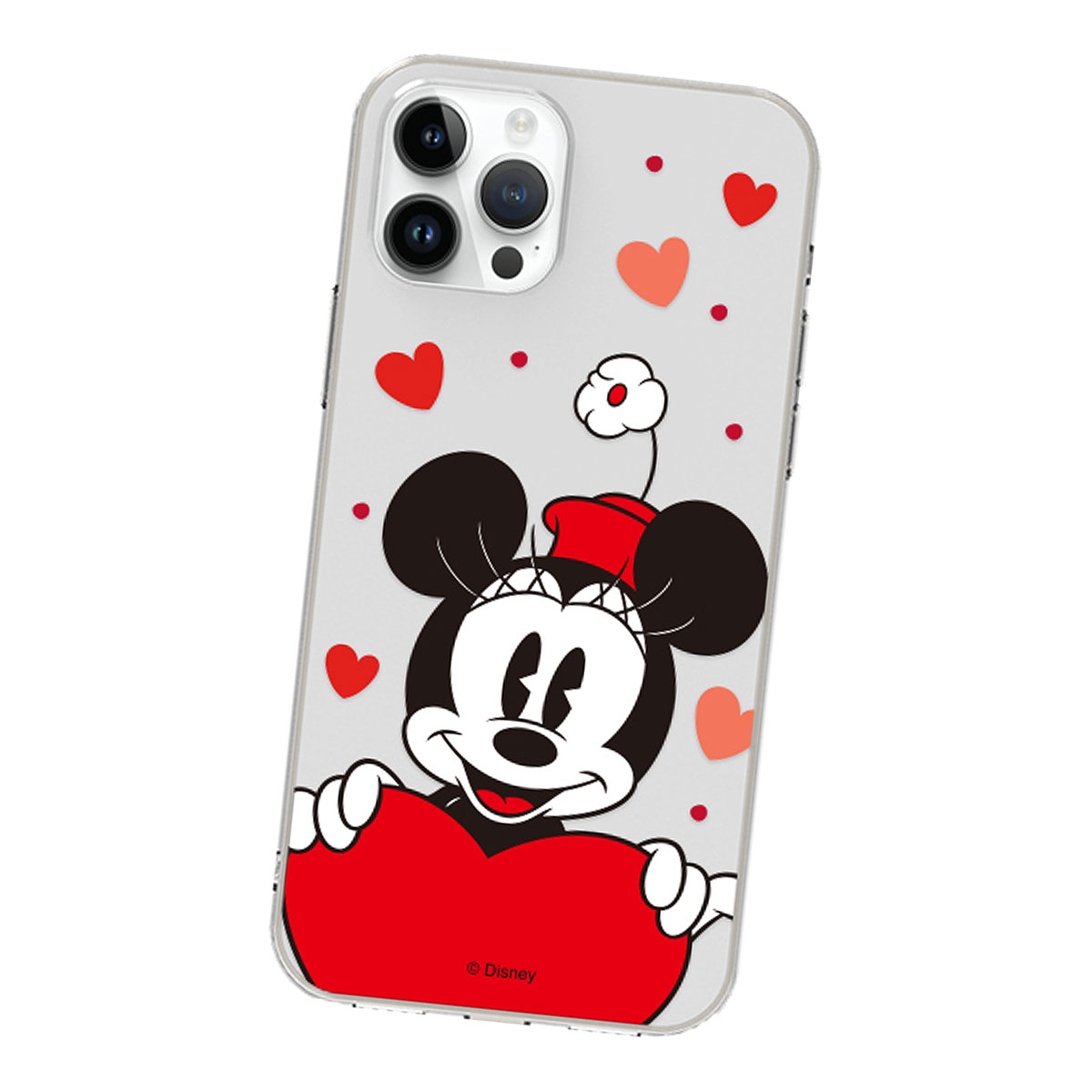 Disney Heart Clear Jelly ケース iPhone 15 Plus Pro Ma...