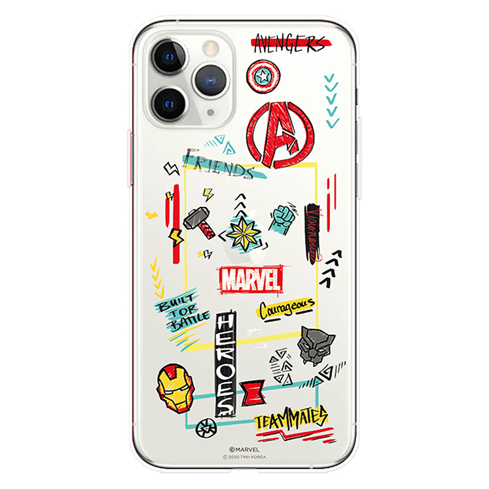 MARVEL Pattern Clear Soft ケース Galaxy A54 5G S23 Ultra A53 S22