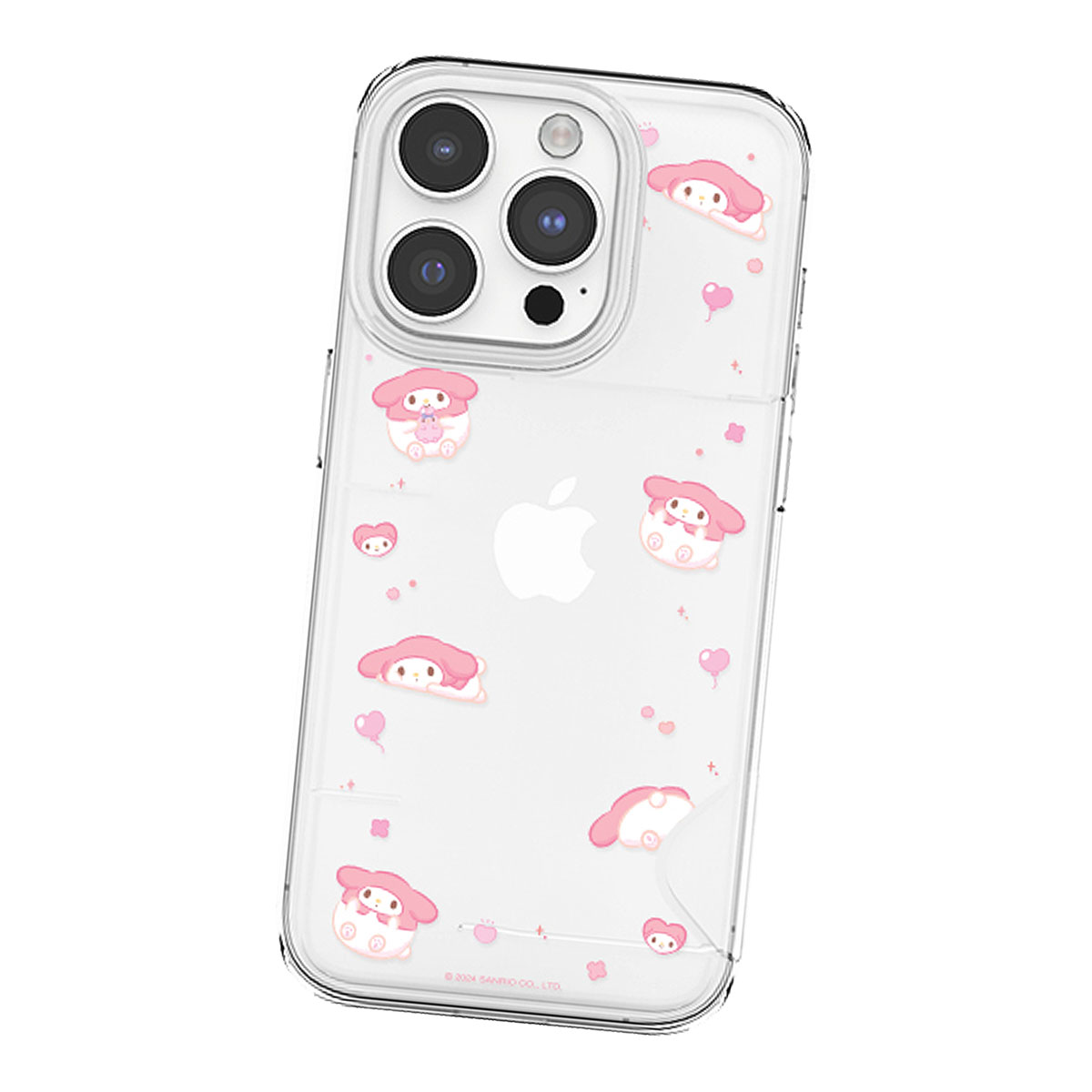Sanrio Characters Funny Maru Circle Card Transparent Hard ケース iPhone 15 Plus Pro Max 14｜orionsys｜04