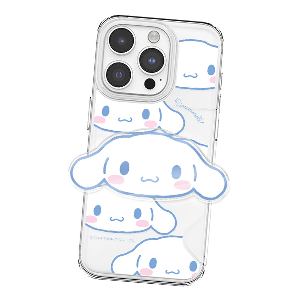 Sanrio Characters Head Card Transparent Hard ケース Acryl Smart Tok セット iPhone 15 Plus Pro Max 14｜orionsys｜02