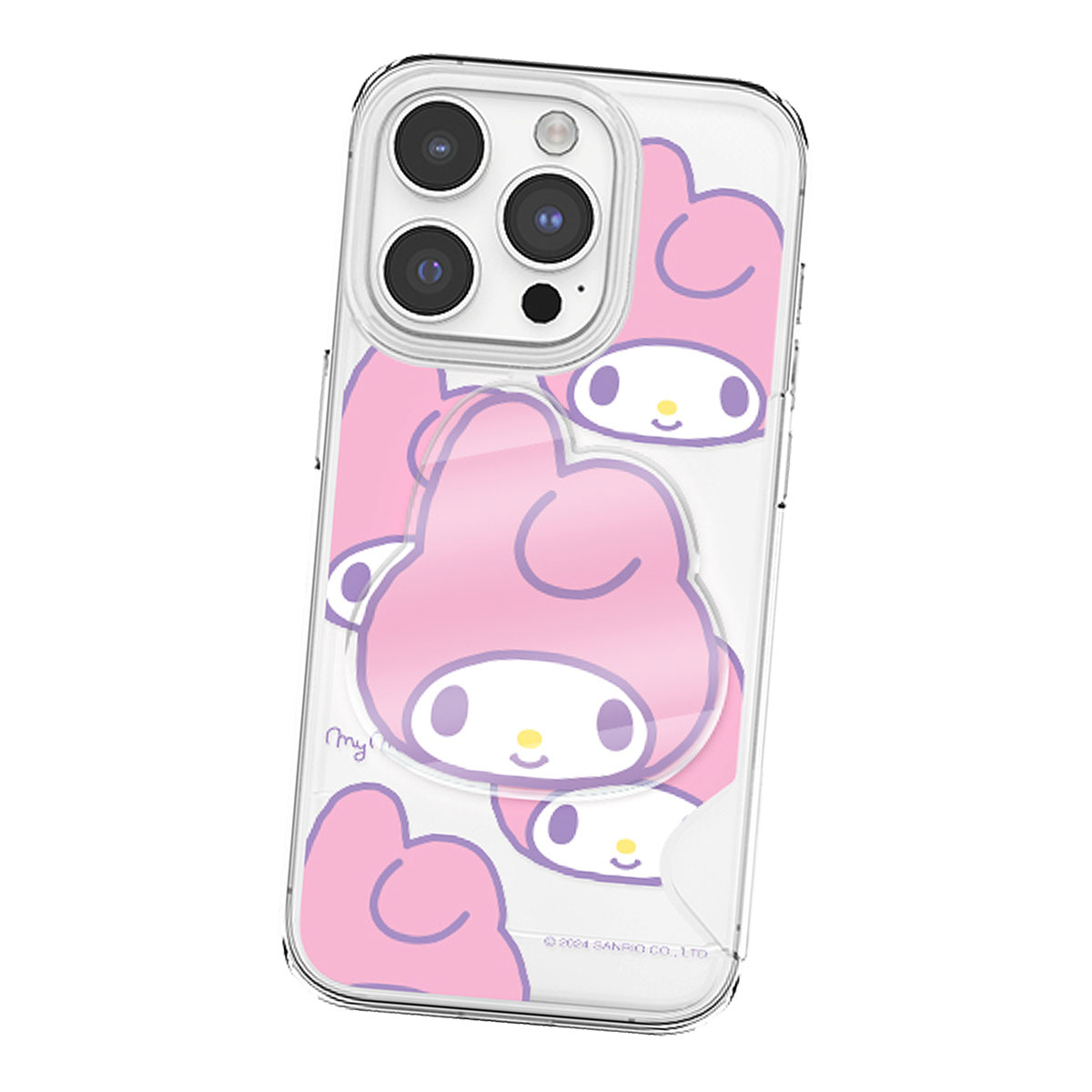 Sanrio Characters Head Card Transparent Hard ケース Acryl Smart Tok セット iPhone 15 Plus Pro Max 14｜orionsys｜05