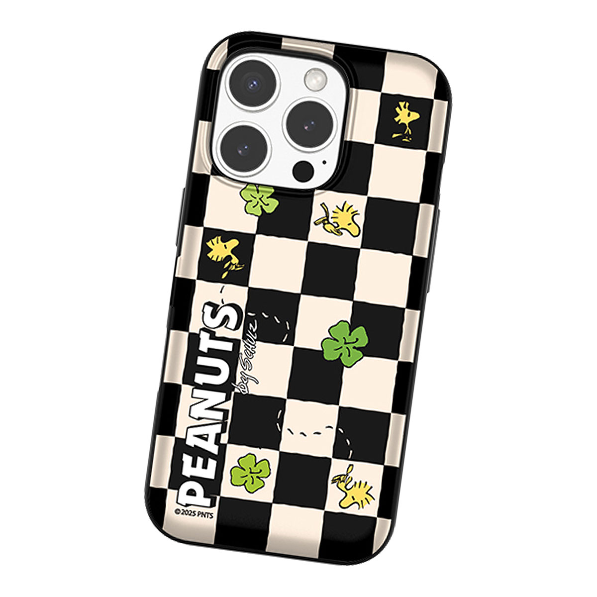 Snoopy Friends Run Pattern Card Door Bumper ケース iPhone 16e 16 Plus Pro Max 15 14 SE3 13 mini 12 SE2 11 8 7 | SNOOPY | 03