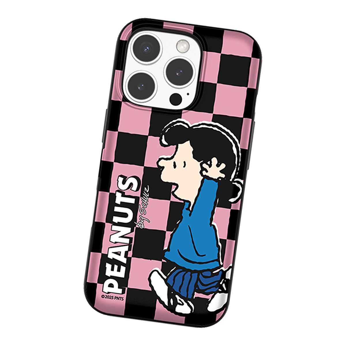 Snoopy Friends Run Pattern Card Door Bumper ケース iPhone 16e 16 Plus Pro Max 15 14 SE3 13 mini 12 SE2 11 8 7 | SNOOPY | 02