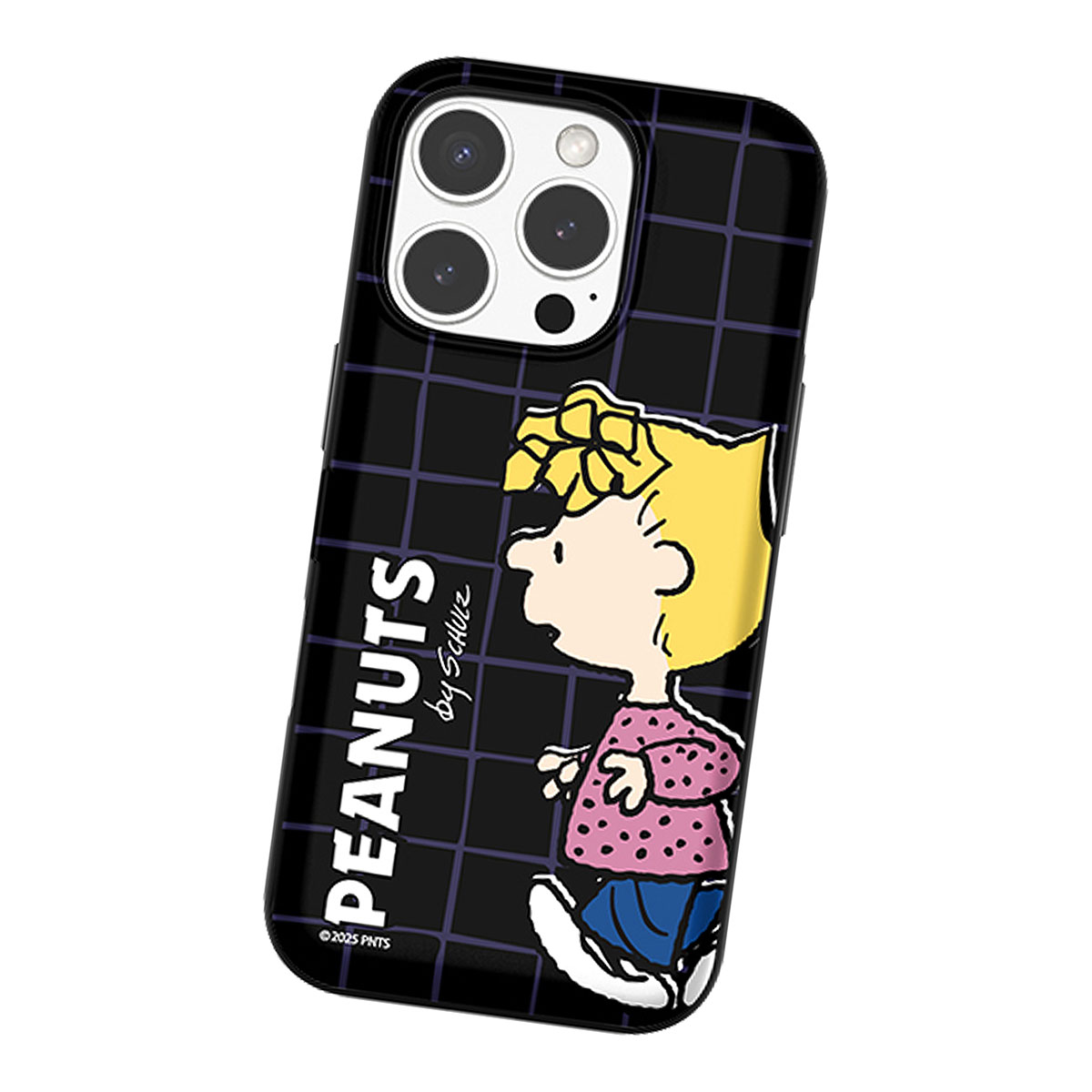 Snoopy Friends Run Pattern Card Door Bumper ケース iPhone 16e 16 Plus Pro Max 15 14 SE3 13 mini 12 SE2 11 8 7 | SNOOPY | 04