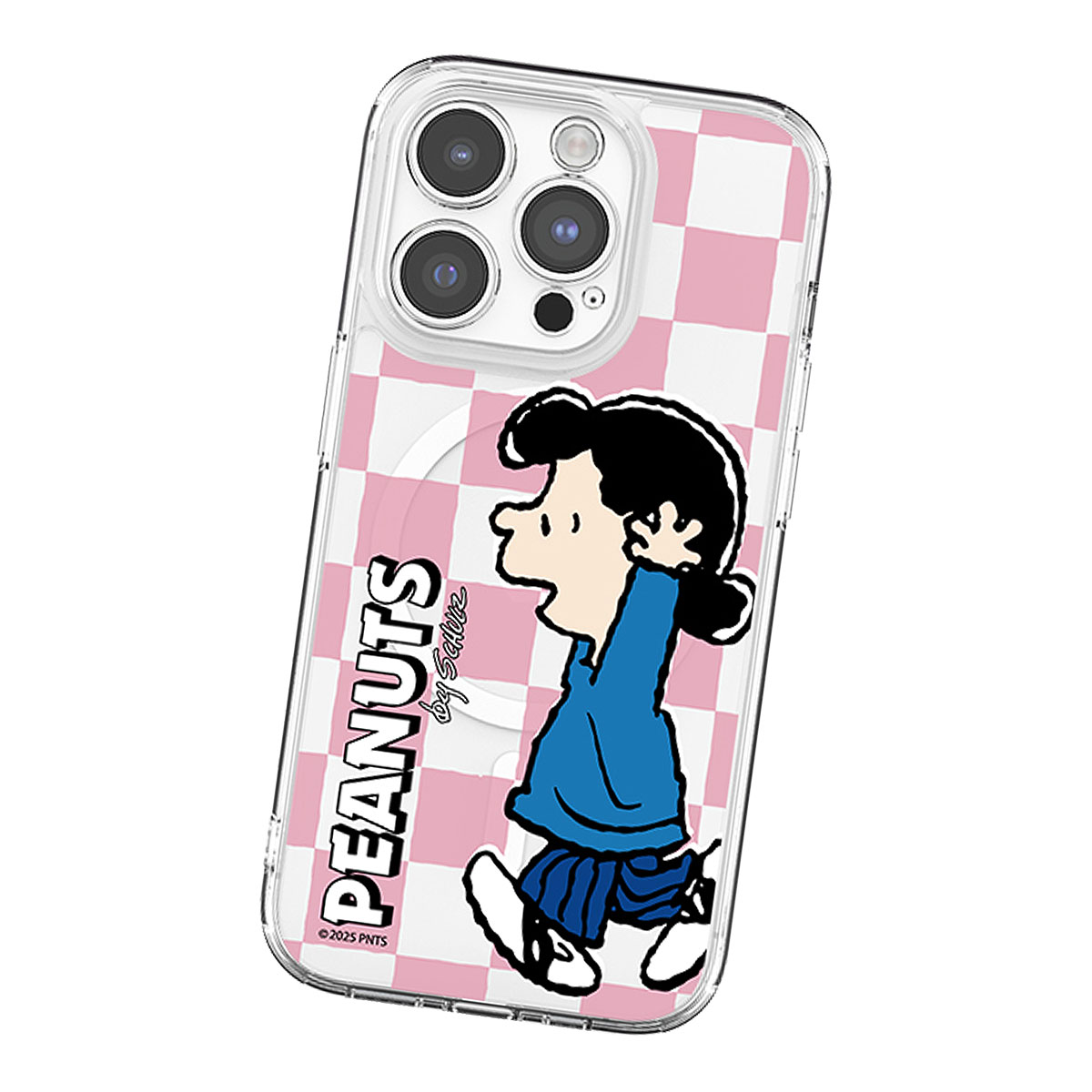 Snoopy Friends Run Pattern Lens Guard MagSafe ケース iPhone 16e 16 Plus Pro Max 15 14 13 mini 12 | SNOOPY | 02