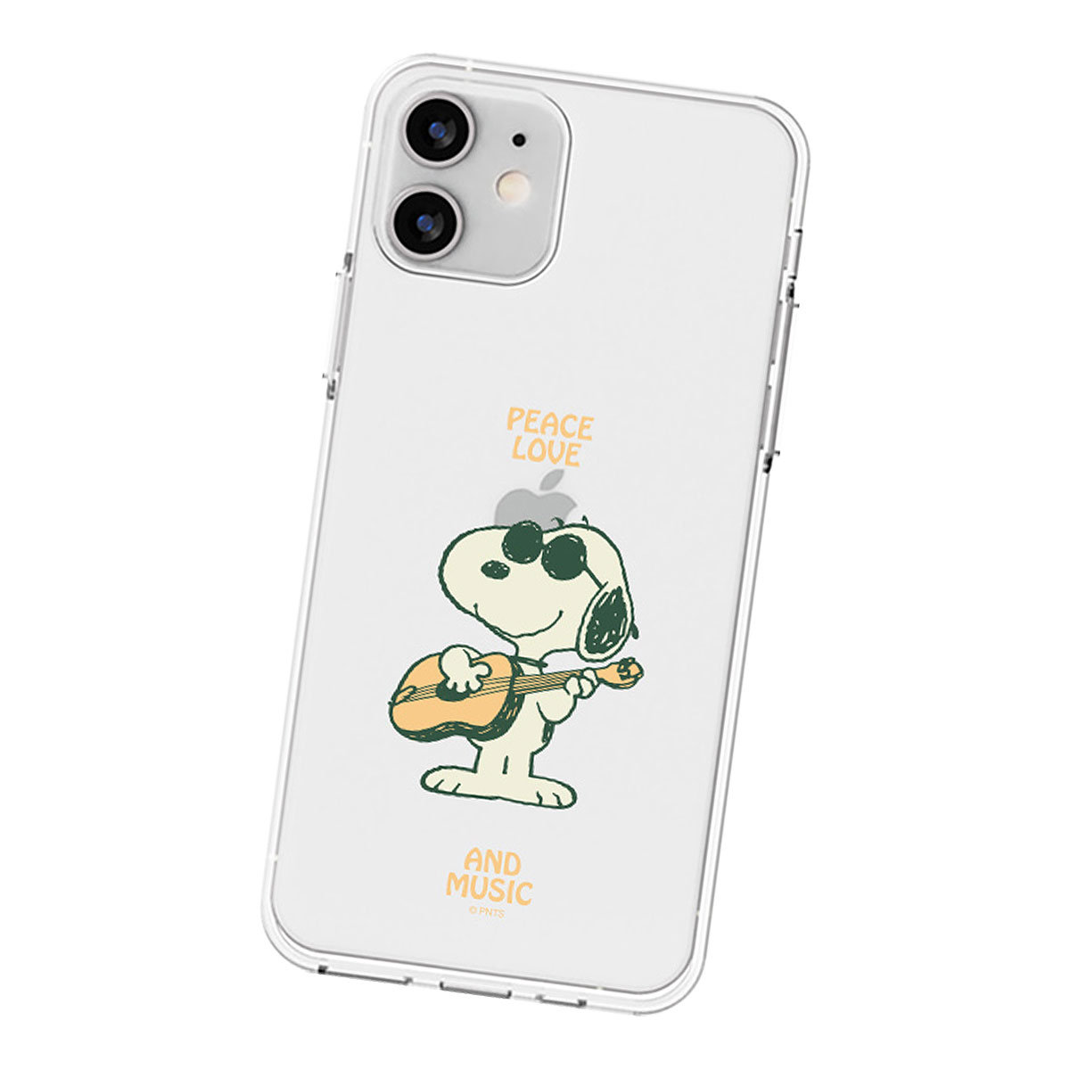 Snoopy Music Clear Jelly ケース iPhone 15 Plus Pro Max 14 SE3 13