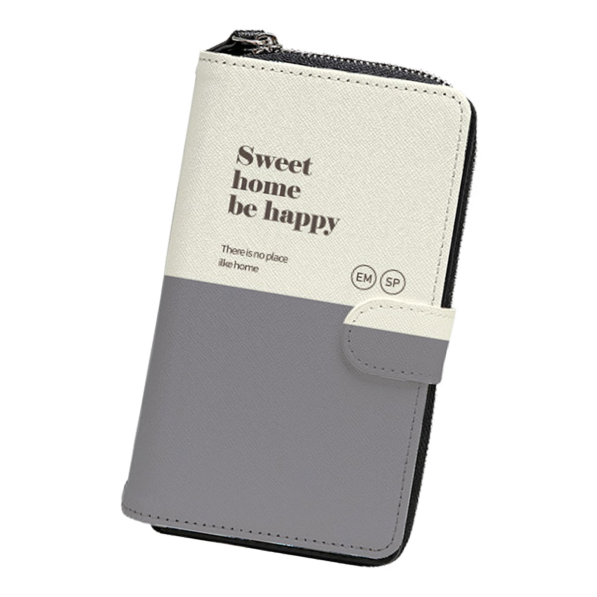 TryCozy Two-tone Color Saffiano Zipper Wallet 手帳型 ケース iPhone 16e 16 Plus Pro Max 15 14 SE3 13 mini 12 SE2 11 XS X 8 7 |  | 04