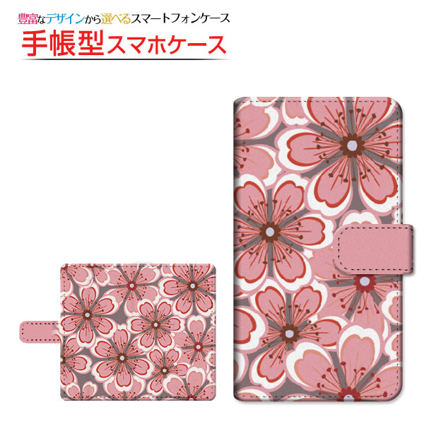 スマホケース iPhone 11 Pro Max アイフォン 手帳型 スライド式 ケース 桜 さくら（サクラ） 和柄 桃（ピンク）｜orisma