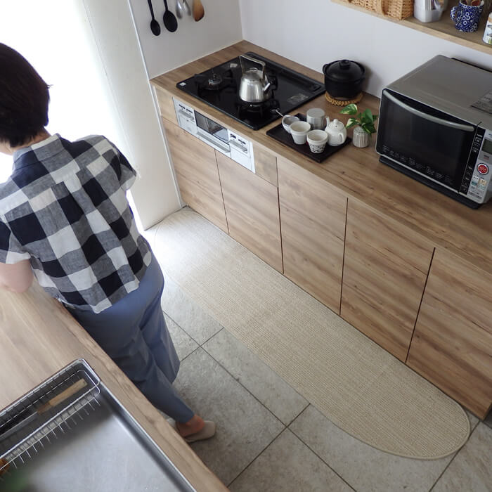 ゆりかご型キッチンマット春夏45×210