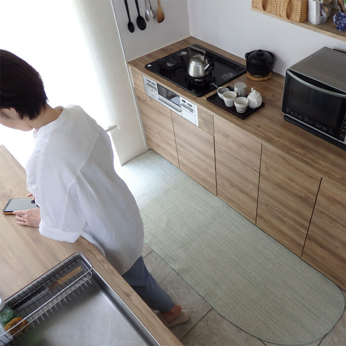 ゆりかご型キッチンマット春夏65×210
