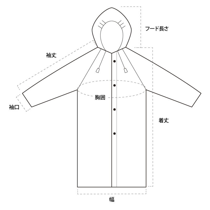 レインコートサイズ